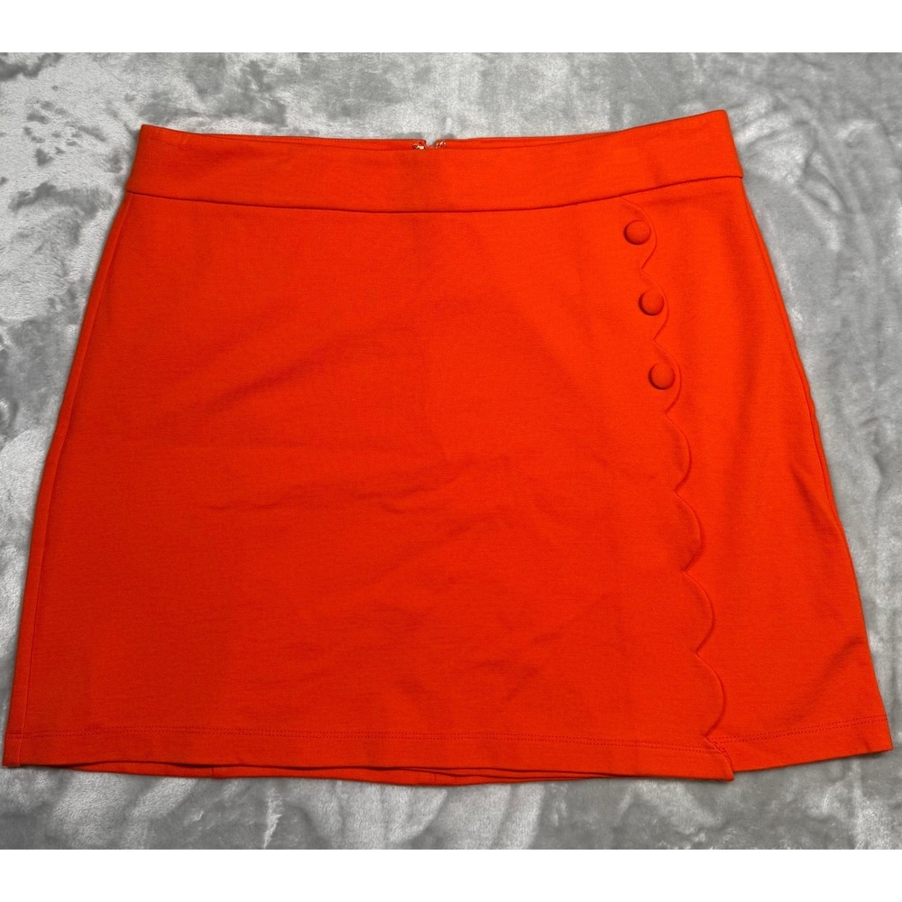Catherine Malandrino Women's Size 14 Scalloped Button Mini 60s Mod Preppy Retro